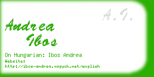 andrea ibos business card